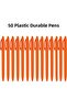 Plastic Ballpoint Pen 50 Pieces Ballpoint Pens Write in Blue Color Flip - 3