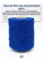 Premium Thin Cotton Chain Macrame Rope Cobalt Blue 1 kg - 2 mm Bag Runner Rope - 2