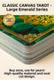 Classic Canvas Tarot (Emerald Series - 7.6X12.6 cm) - Based on the Rider Waite, Limited Edition 2. Printed Special Design Deck + Guidebook Included, Limited Edition, Collectible - 7