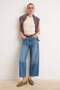 Mavi Kemerli Yüksek Bel Bilek Boy Wide Leg Jeans TWOSS26JE00317