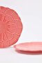 Set of 2 Flower Shaped Ceramic Cake Plates Pink Tphss26Tbk00030 - 6