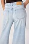 Premium Buz Mavisi Özel Kumaş DÖKÜMLÜ Yüksek Bel %100 Pamuk Wide Leg Jeans TWOSS26JE00136 - 4