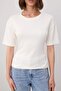 Ekru Bağlama Detaylı Fitted/Vücuda Oturan Kısa Kol Esnek Örme T-Shirt TWOSS26TS00317 - 3