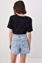 Blue Stone Detailed City Boy Denim Shorts Twoss26Sr00266 - 4