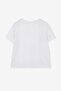 Beyaz Regular/Normal Kalıp Aksesuar Detaylı Tok %100 Pamuk Örme Büyük Beden T-Shirt TBBSS26BF00064 - 7