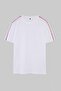 White Off-Shoulder Regular Fit Stripe Detailed 100% Cotton T-Shirt Tmnss26Ts00078 - 6