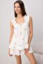 Teen Ekru %100 Pamuklu Eğlenceli Peri Baskılı Örme Pijama Takımı THMSS26PT00179 - 2