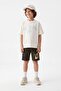 Navy Blue-Khaki 2-Piece Printed Knitted Shorts & Bermuda Shorts Tkdss26Sr00028 - 3