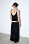 Black Wide-Leg Pleated Comfortable Flowy Pants Tdrss26Pl00054 - 3