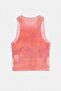 Pink Printed Fitted Crew Neck Sleeveless Tulle Knitted Blouse Twoss26Bz01099 - 13