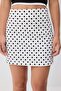 Siyah-Beyaz Puantiyeli Gabardin Mini Etek TWOSS25ET00076 - 3