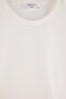 Ecru 100% Cotton Boys' Plain/Basic Crew Neck Knitted School T-Shirt Tkdaw27Ts00010 - 4