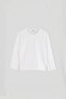 Ecru 100% Cotton Boys' Plain/Basic Crew Neck Knitted School T-Shirt Tkdaw27Ts00010 - 3
