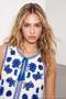 White Embroidered Short Vest with Tie Detail Tdrss26Ye00010 - 2