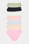 Pink-Multicolor 7-Piece Cotton Blend Seamless/Non-Marking Classic Panties Thmaw27Ku00016