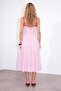 Pink Lined Side Zipper Flounce Skirt Tdrss26Et00087 - 2