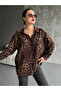 Leopard Patterned Oversize Women's Shirt - 3