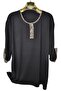 Plus Size Capri Sleeve Combed Cotton Blouse - 2
