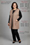 Plus Size Women's Summer Turlu Viscose Combed Cotton Breathable Buttoned Stoned 70 cm Mother Short Vest