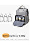 3-in-1 diaper backpack with foldable crib, waterproof design, large storage, stroller straps - 5