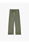Wide Leg Trousers with Elastic Waist and Ties - 3