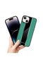 Apple iPhone 13 Compatible Case Premium Leather Case Green - 3