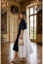 Women's Navy Blue Judge Collar Dress - 2