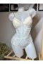 Beyaz Şık Bodysuit - 3