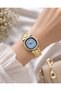 Gold Color Vintage Women's Wristwatch with Gift Box - 3
