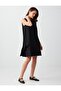 Black Relaxed Fit Boat Neck Sleeveless Mini Knitted Dress - 2