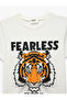 Cotton Short Sleeve Crew Neck Tiger Printed T-Shirt - 6