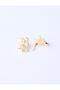 White Multi Ball Pearl Detailed Shiny Stone Earrings - 2