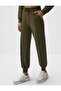 Khaki High Waist Slim Leg Pocket Jogger Trousers - 4
