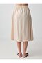 Mink Relaxed Cut High Waist Woven Midi Skirt - 6