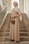Zeral Stone Embellished Evening Dress 1200 - Mink