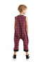 Funny Crocodile Boy's Cotton Claret Red Jumpsuit - 2