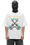 Unisex Electric Guitar Guns N' Roses Back Print T-Shirt, Oversize Rock Band Themed T-Shirt - 3