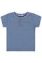 Basic Button-Front T-Shirt for 2-5 Years Old - Blue