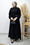 Side Tie Buckle Detailed Dress Tsd260203 Black - 3