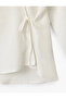 Linen Blended Long Wide Sleeve Double Breasted Kimono - 5
