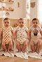 100% Cotton 3-Piece Organic Printed Snap Fastener Baby Bodysuit - 2