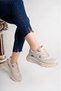 WOMEN'S SNEAKERS Taupe COLORED SPORTS SHOES - 2
