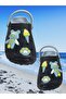 Girl's and Boy's Black Blue Beach Sea Slippers Sandals