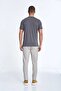 Bear Embroidered Crew Neck Men's T-Shirt Anthracite - 5