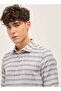 Men's Blue with White Stripes Slim Fit Casual Shirt for Every Occasion - 5