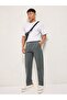 LIGENCIO Grey Solid Cropped Carrot Fit Casual Chino Trouser - 5