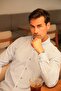 Slim Fit Long Sleeve Lycra Striped Collar Buttoned Gift Boxed Men's Shirt Fs-003669 - Light Blue - 3