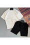 Men's Ottoman Fabric Crew Neck Summer T-Shirt Shorts 2-Piece Top and Bottom Set - 2
