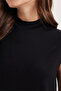 Women's Relax Fit Comfortable Cut Crew Neck Viscose Fabric Lycra Sleeveless Black Tunic - 5