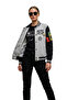 Unisex College Embroidery Detailed Oversize Varsity Jacket - 7